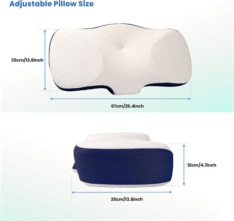 Jugbey Almohada cervical de espuma viscoelástica para dolor de cuello y