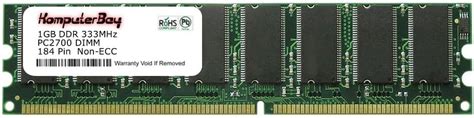Amazon.com: Komputerbay 1GB DDR DIMM (184 PIN) 333Mhz DDR333 PC2700 FOR ...