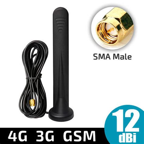 Антенна выносная 5G 4G LTE GSM WiFi с магнитом 12 dBi 600-6000 МГц SMA ...