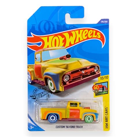 Miniatura Caminhonete Hot Wheels Custom 56 Ford Truck TH T Hunt HW ART CARS 10 10 Faz A Boa
