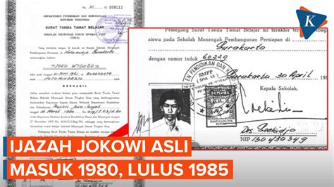 Jokowi Lulusan Kehutanan UGM 1985 Ijazah Dijamin Asli Kompascom Vidio