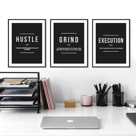 Grind Hustle Hd Printed Execution Wall Art Motivational Modular