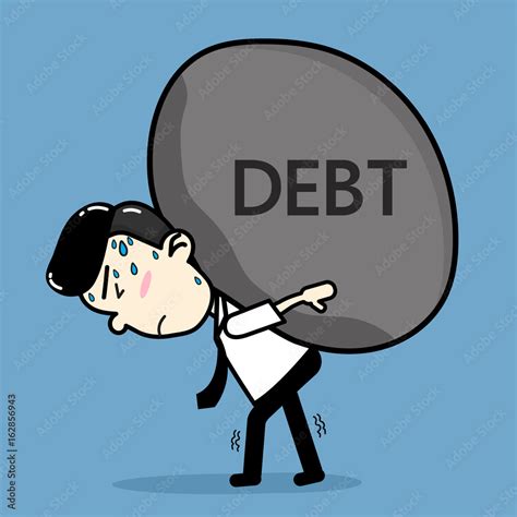 Business men bearing debt . cartoon vector design Stock Vector | Adobe ...