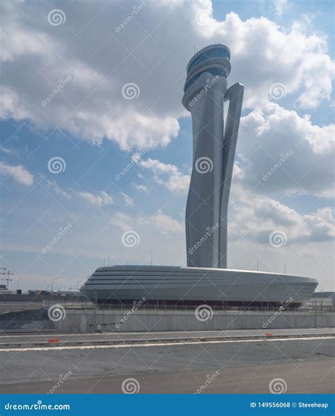 Control Tower at Istanbul Airport in Turkey Editorial Stock Photo