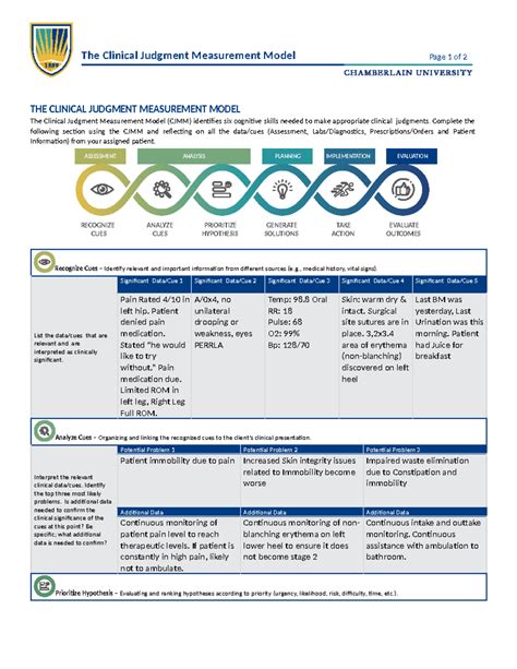 Clinical Judgment Measurement Model David Douglas THE CLINICAL