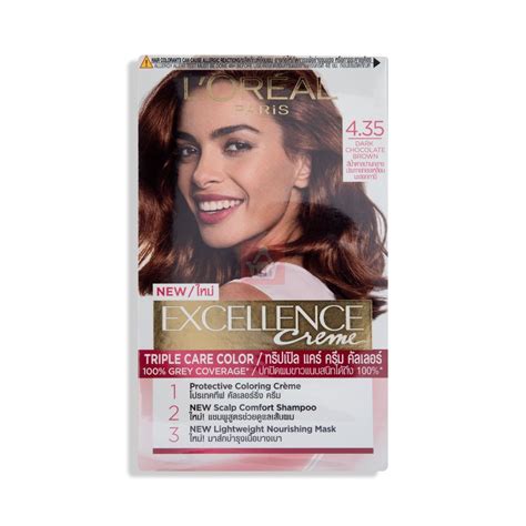 Loreal Excellence Creme Hair Color 4.35 Dark Chocolate Brown