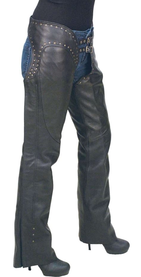Rivet Trim Naked Leather Western Chaps Maker Of Jacket