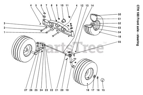 Husqvarna CTH 180 Husqvarna Lawn Tractor 1999 01 FRONT AXLE Parts