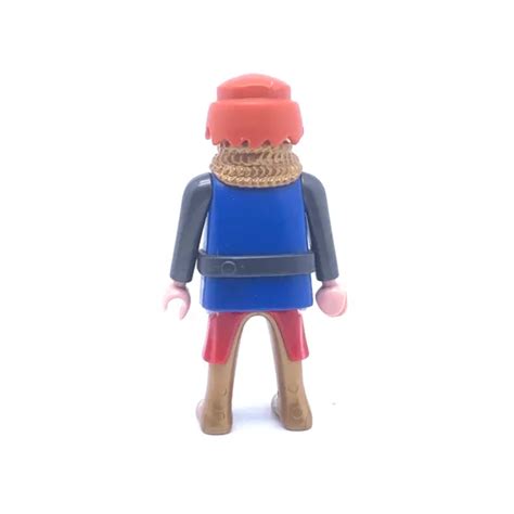 Playmobil Moyen Age Homme Roux Chevalier Du Lion Torse Bleu