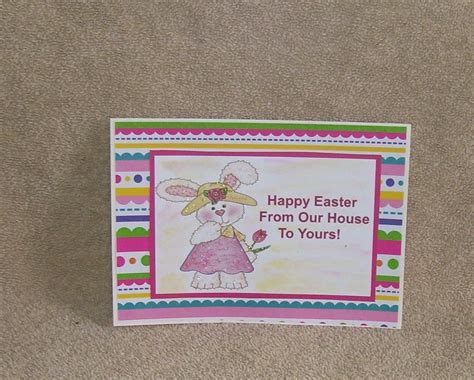 Happy Easter From Our House To Yours 5x7 Greeting Card With Envelope