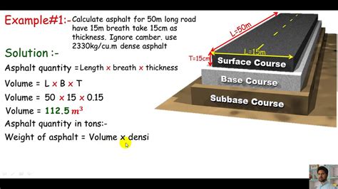 1 English Asphalt Calculation For Highways Part 1 Of 3 Youtube