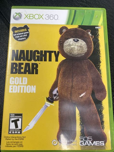 Naughty Bear Gold Edition Microsoft Xbox 360 Cib Complete W Manual