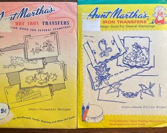 Aunt Martha S Hot Iron Transfers Choose Holiday Designs Use 0n Baby Quilt Towels Linens Etc