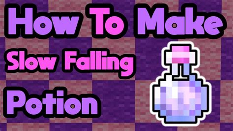 How To Make A Potion Of Slow Falling In Minecraft