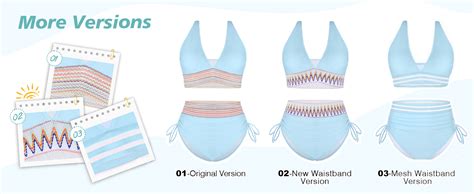Amazon Blooming Jelly Women High Waisted Bikini Tummy Control Swimsuit Two Piece Drawstring