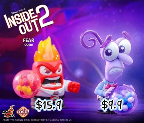 Hot Toys Popmart Disney And Pixar Inside Out Cosbi Collection Blind Box Series Anger Fear
