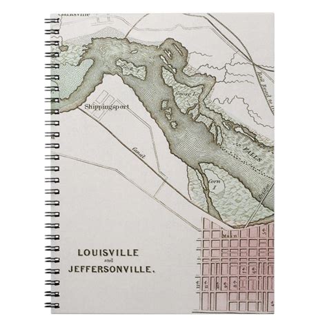 JEFFERSONVILLE, INDIANA: MAP NOTEBOOK | Zazzle.com