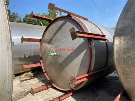 13418 15 000 LITRE VERTICAL STAINLESS STEEL TANK CONICAL ENDS TANKS