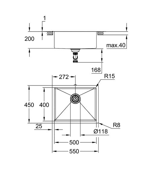 GROHE K700U Zlewozmywak Ze Stali Szlachetnej Brushed Warm Sunset