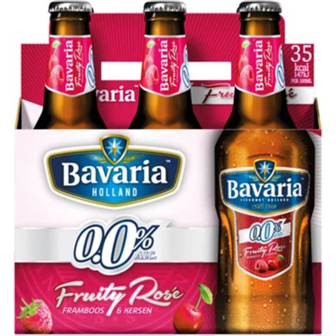 Упаковка пива Bavaria Fruity Rose безалкогольное светлое фильтрованное