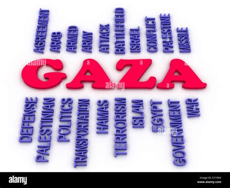 D Image Gaza Concept Word Cloud Background Stock Photo Alamy