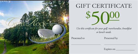 $50 Gift Certificate – Castle Rock Golf and Recreation