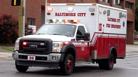 Baltimore City Fire Department Medic 7 Responding Youtube