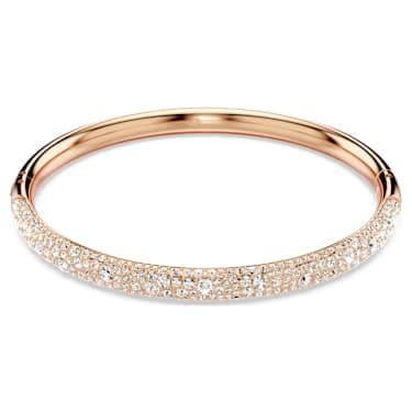 Sublima bangle Snow pavé White Rose gold tone plated Swarovski