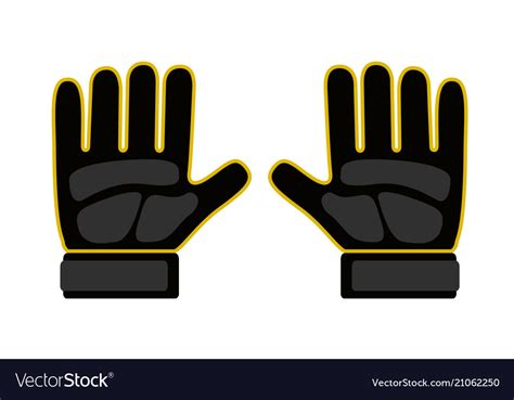 Goalkeeper Gloves Icon Royalty Free Vector Image