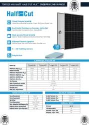 Torges W Half Cut Monokristal G Ne Paneli Solartechtr