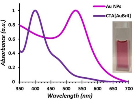 Normalized Absorption Spectra In Toluene Of A Cta Aubr Solution And