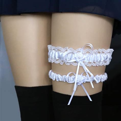 Yesbay Pcs Set Women Bowknot Lace Garter Bridal Leg Garter Wedding