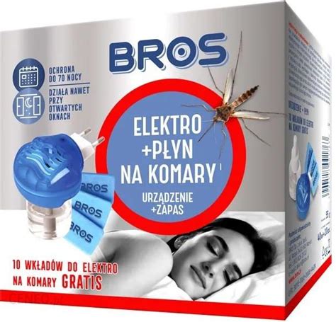 Bros Elektro Płyn Na Komary 40Ml Dodatkowo Zapas 10 Wkładów Do