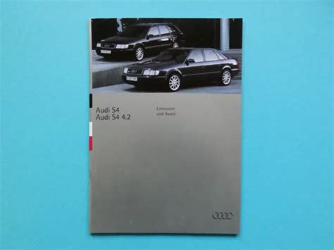 PROSPEKT KATALOG Brochure Audi S4 C4 2 2 Und 4 2 Limousine