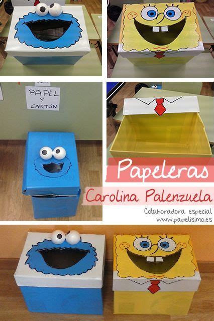 manualidades faciles papelera con cajas de cartón Manualidades