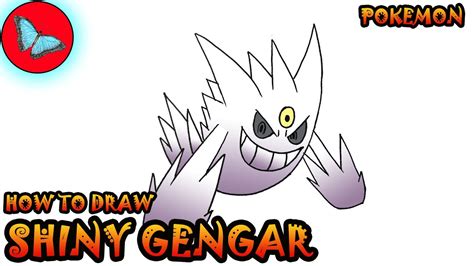 How To Draw Mega Shiny Gengar From Pokemon | Drawing Animals