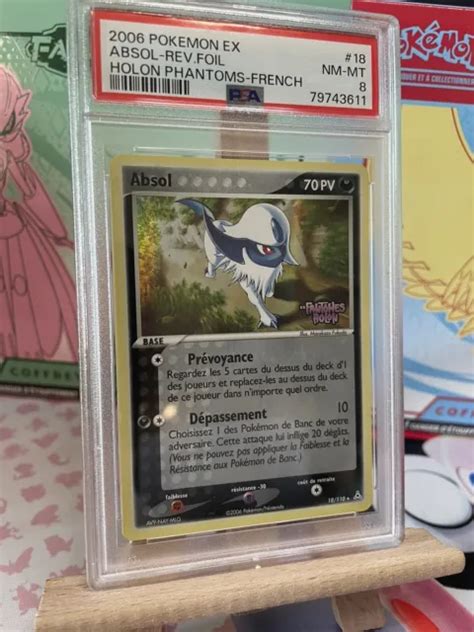 Carte PokÉmon Psa 8 Absol Rare Reverse 18110 Bloc Ex Fantômes