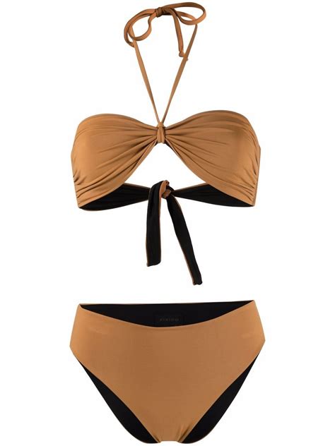 Buy FISICO Reversibe Bandeau Bikini Brown At 30 Off Editorialist