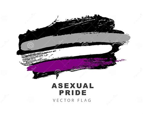 Flag Of Asexual Pride Colored Brush Strokes Drawn By Hand A Colorful