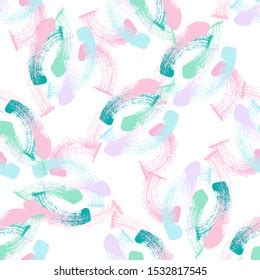 Abstracts Freehand Brush Stroke Seamless Pattern Stock Vector Royalty