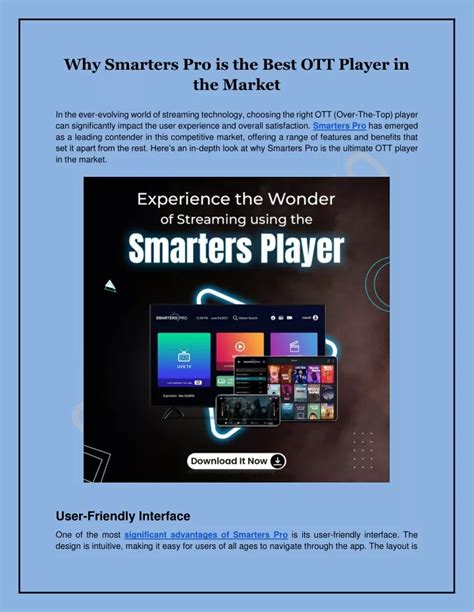 Ppt Why Smarters Pro Is The Best Ott Player On The Market Powerpoint