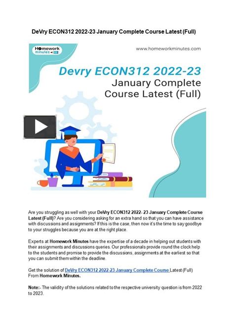 Ppt Devry Econ January Complete Course Latest Full