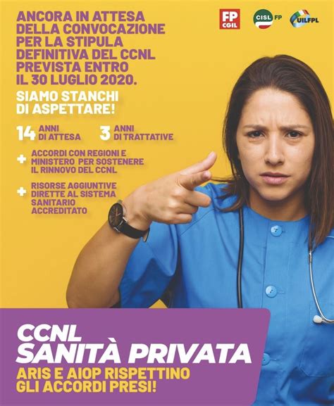 Contratto Sanità privata è inaccettabile la posizione di Aiop e Aris