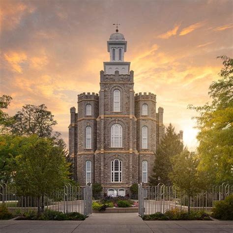 Logan Temple Sunset Lds Temple Pictures