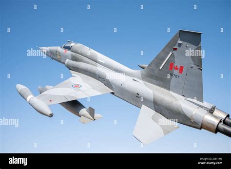 Calgary, Alberta - April 24, 2022: The CF-5 Freedom Fighter on display ...