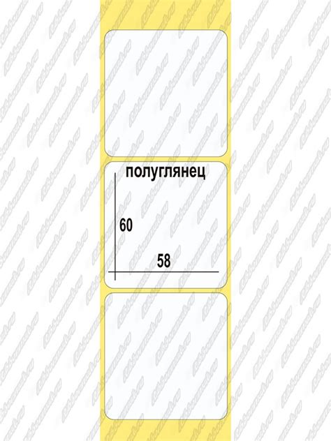 Этикетки полуглянец 58х60, 500 шт/рул, втулка 40