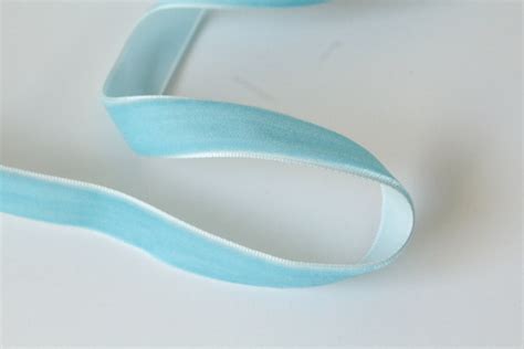 5 8 Inch Light Blue Velvet Ribbon Baby Blue Velvet Etsy