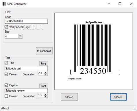 UPC Generator 1.0.1.0 - Download, Review, Screenshots