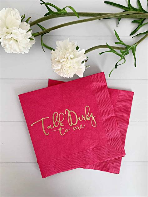 Talk Derby To Me Napkins In Hot Pink EnFete