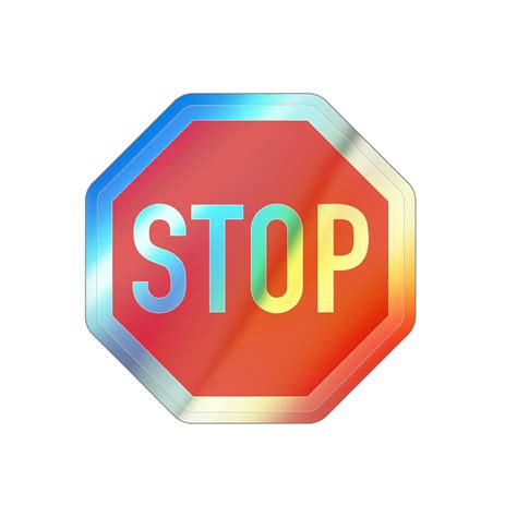 Stop Sign Sticker, Funny Sticker Signs, Holographic Stickers, Stop Sign ...